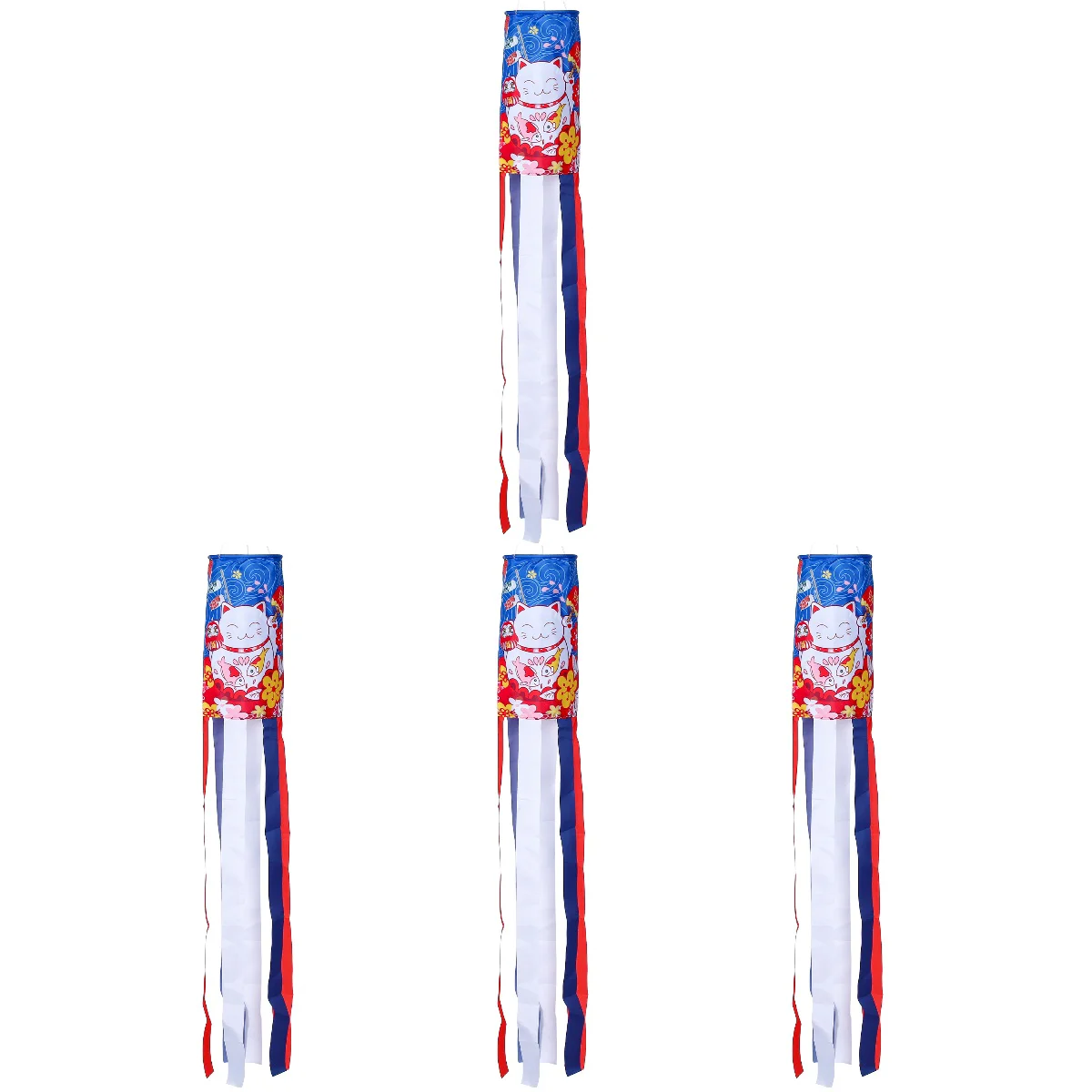 

4pcs Japanese Wind Flags Japanese Windsock Wind Direction Flags for Restaurant Garden