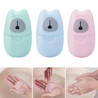 3 colors mini travel bath soap scented washing hand disposable flakes paper cleansing sheet washing slice sheets