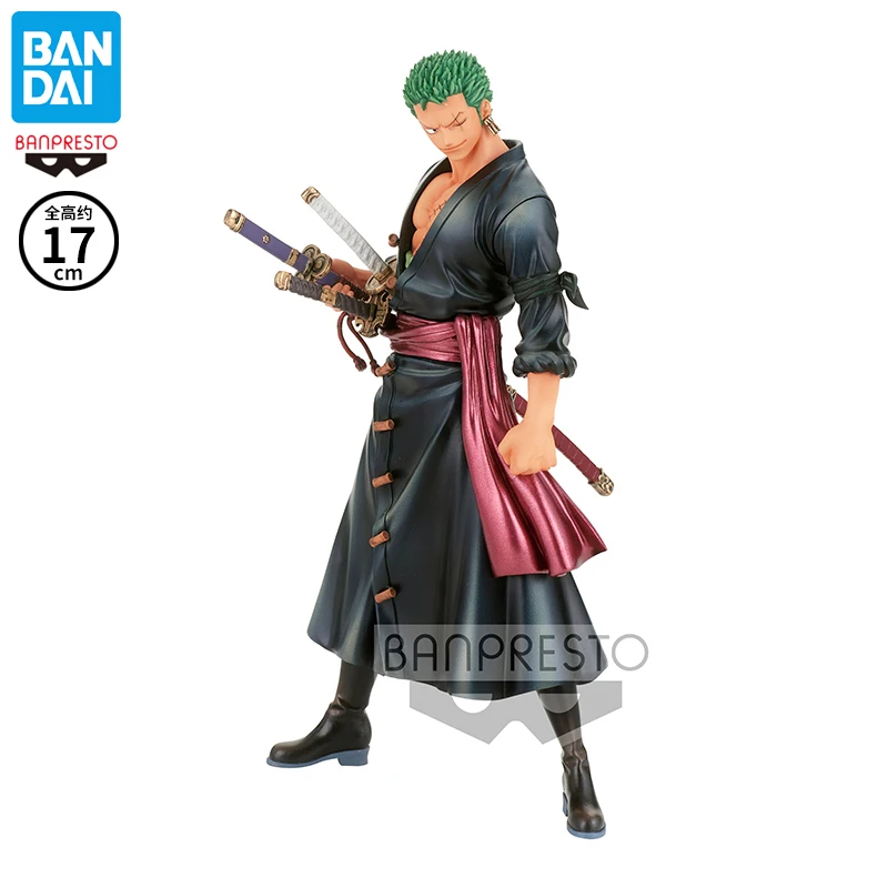 

Bandai Original DXF Roronoa Zoro 2.0 Metallic One Piece Action Figure Toys Collectible Model Gifts for Kids Genuine In-Stock
