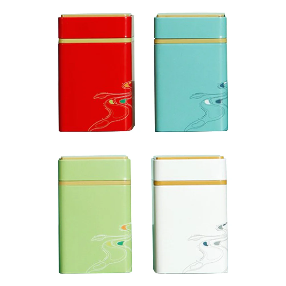 

Tea Canister Storage Tins Jar Coffee Loose Tinplate Container Boxairtighttin Metal Steel Canisters Stainless Kitchen Bean Set