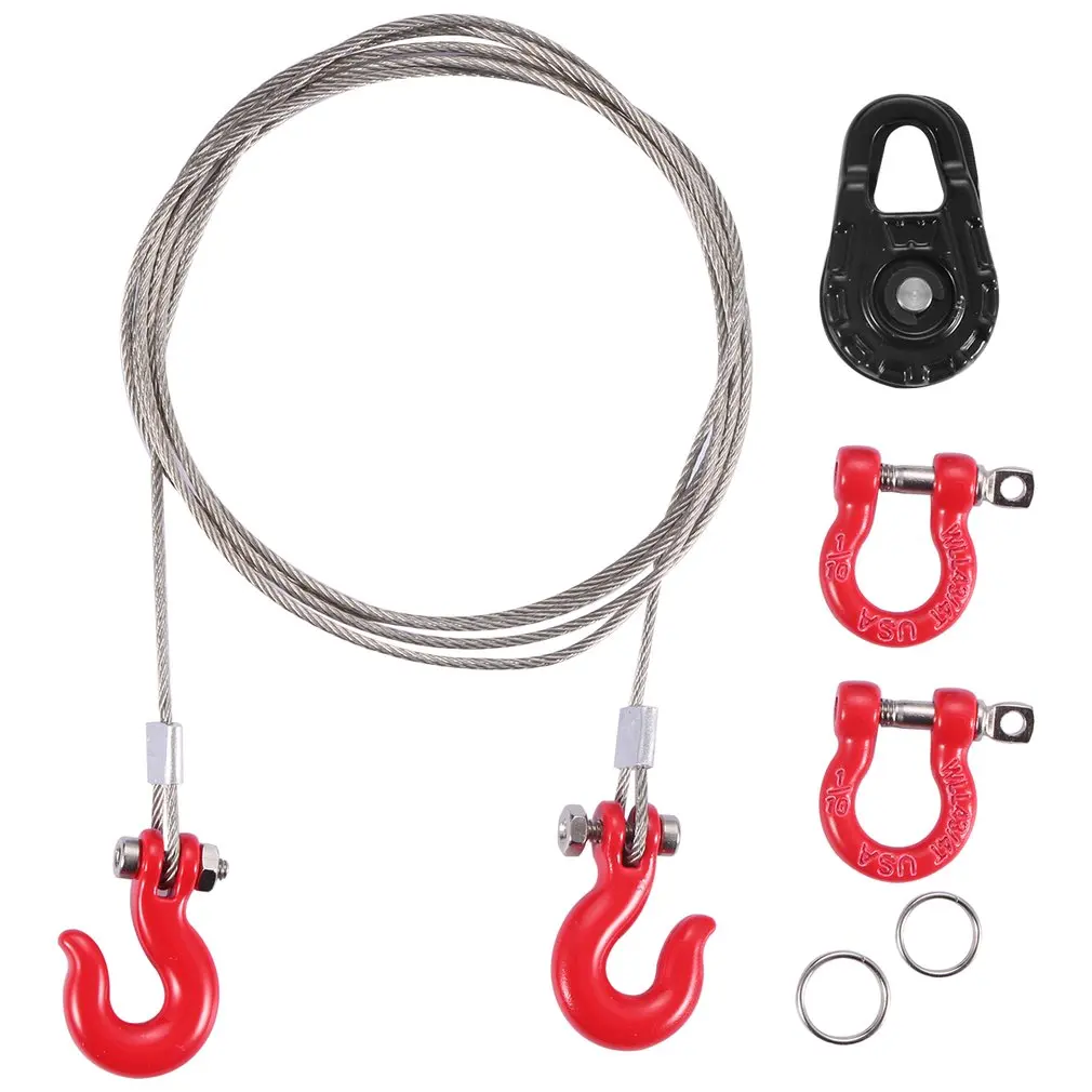 

Спасательные инструменты для радиоуправляемых автомобилей, 3 шт., трос, блокировка шкива, втулки, лебедка, блок, D-образное кольцо, комплект к...