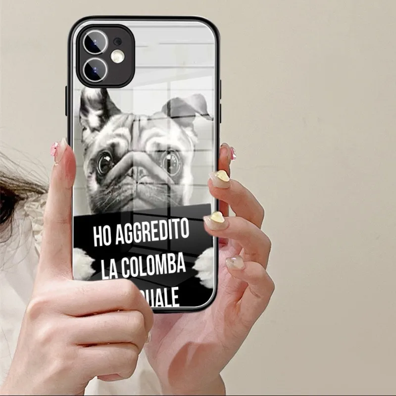 Cute Animal Terrier dog  Phone Case Glass 14 13 11 12 Pro 8 7 Plus X 13 Pro MAX XR XS MINI Black Covers