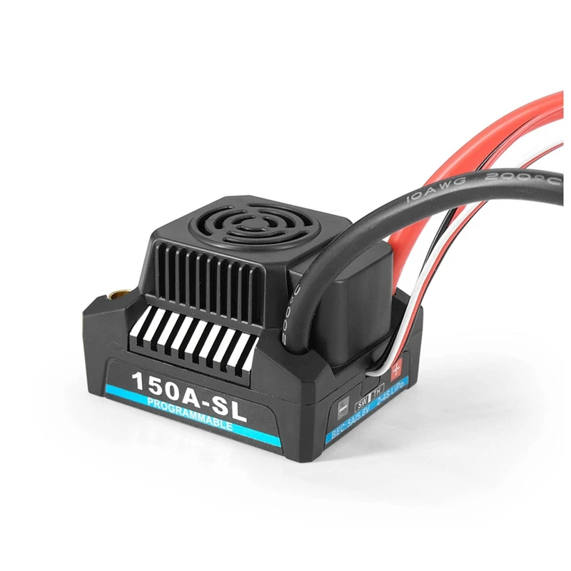 

Brushless ESC Waterproof Replacement With 5.8V-6.1V/3A BEC For 1/8 1/10 1/12 RC Model Car Truck Buggy Boat ,150A