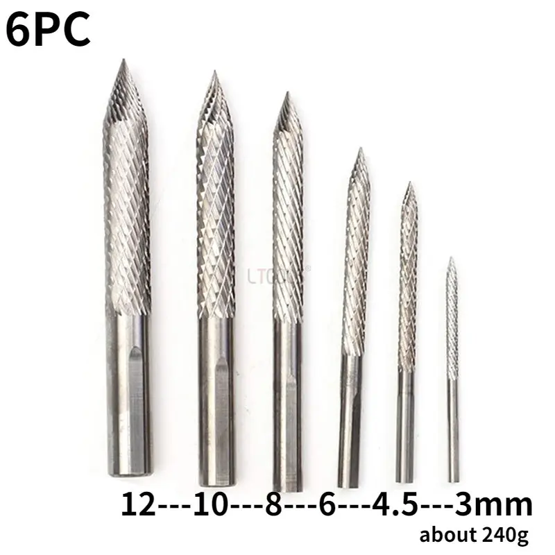 

3/5/6PC Tungsten Steel Pneumatic Mushroom Nail Drill Bit Set Automobile Tire Patch Maintenance Household Power Tool Accessories