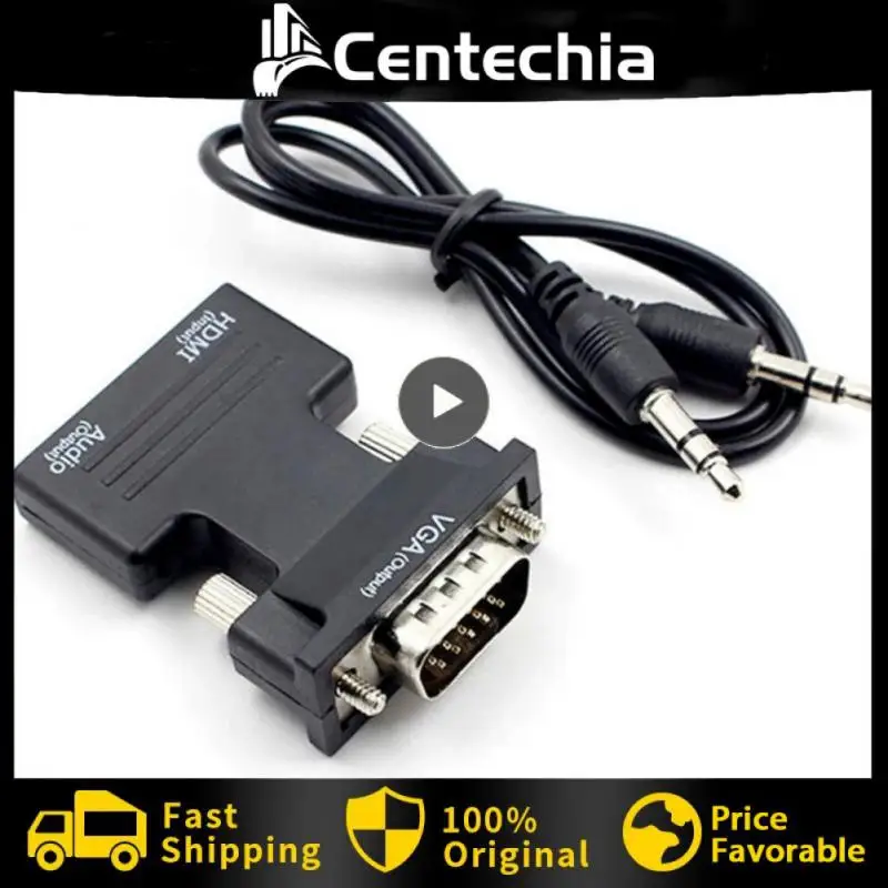 

Adapter Converter For Pc Laptop 1080p Hd HDMI-compatible To Vga Adapter 1080p HDMI-compatible Video Audio Converter