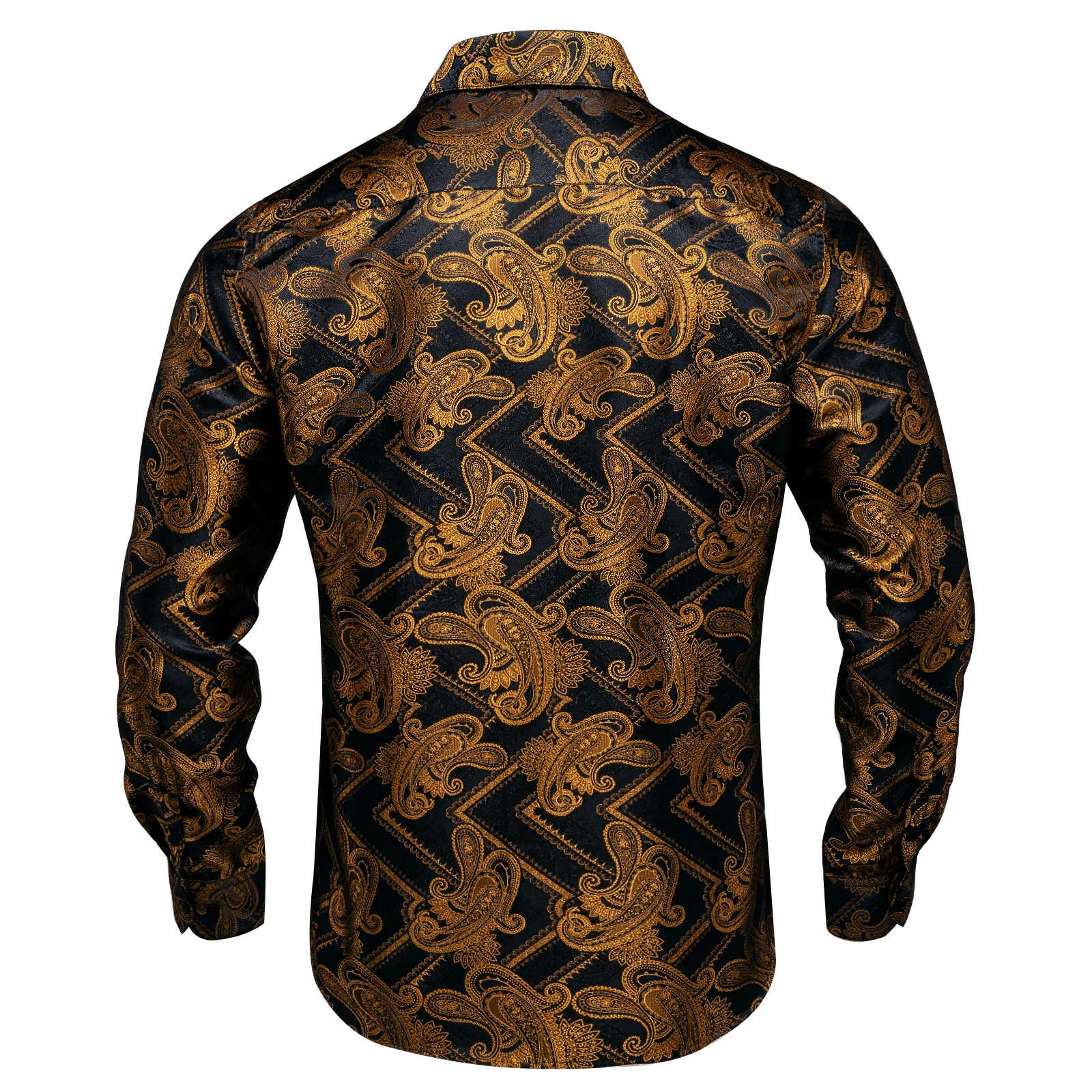 Causal Yellow Spring Fall Shirt For Man Wears Classic Long Sleeves Blouses Men's Shirt With Collar Pin High Quailty Male Wears