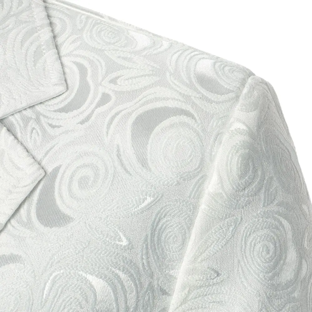 Мужской пиджак с цветочной текстурой роскошная ткань мужское пальто свадебный