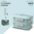 Northern Europe green double layer   lunch box bag