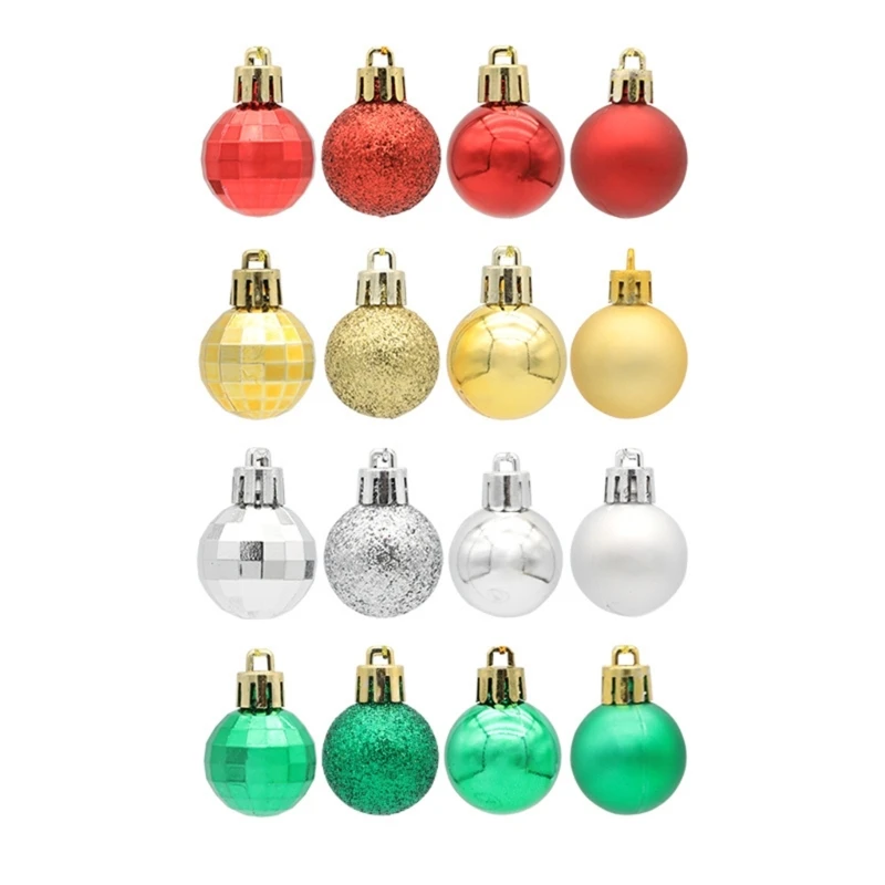 

24 шт. 3 см рождественские шарики, украшения, небьющиеся для свадьбы золотые/серебряные/красные/зеленые
