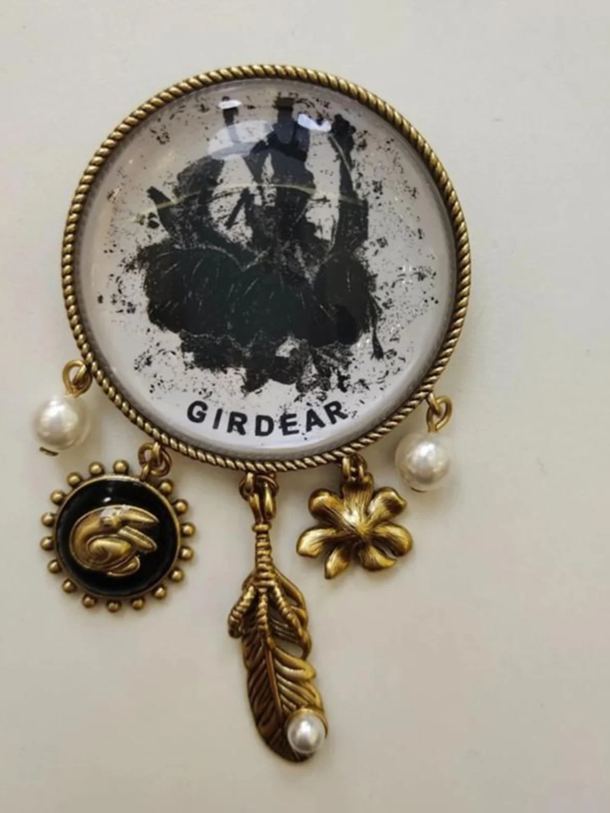 Girdear Amashi страусиный танец большая брендовая брошь женский значок ювелирные