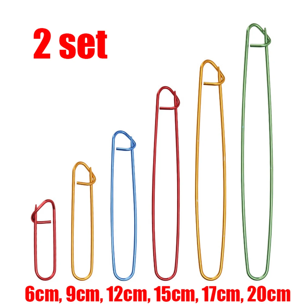 2 комплекта булавок булавки для вязания крючком алюминиевый зажим игл маркеры