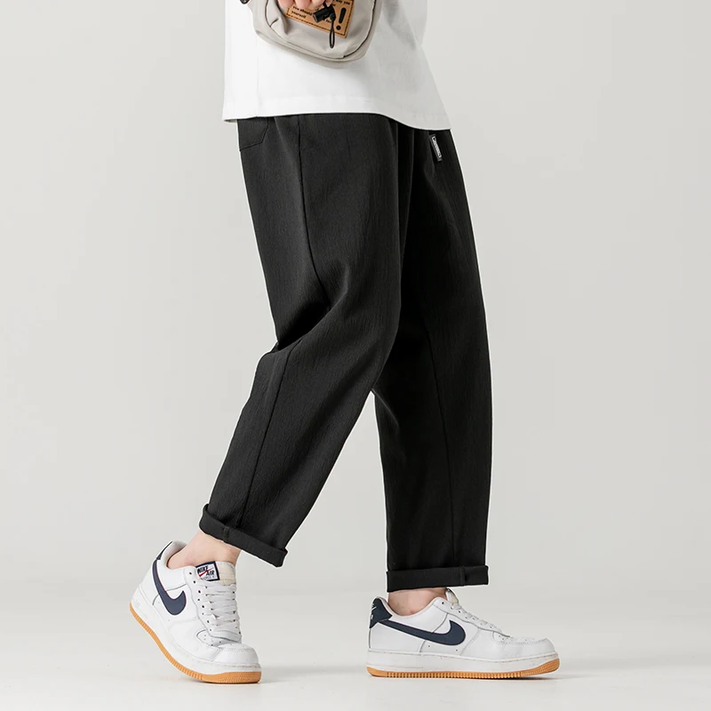 New Men's clothing Personalized belt Designer Draped Loose Casual Sports Pants Hip Hop Streetwear 2022 Fashion Men Pants