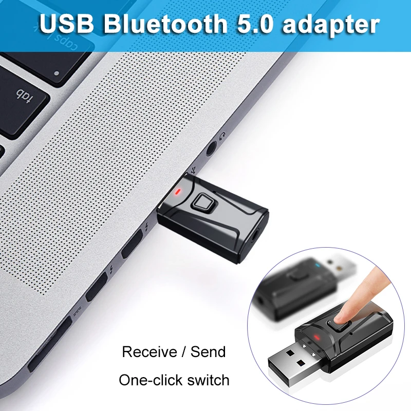 

BT 5.0 Receiver Transmitter 3 In 1 Mini Stereo AUX USB 3.5mm Audio Wireless Bluetooth 5.0 3 In 1 Mini Stereo 3.5mm SP99