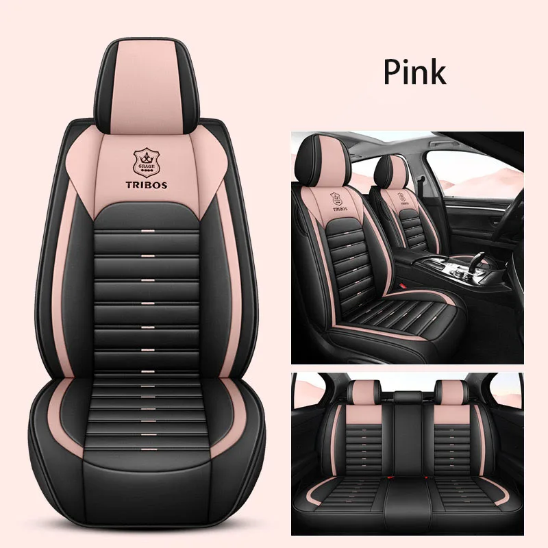 Универсальные кожаные чехлы на автомобильные сиденья для Dodge Charger Caravan Challenger Ram