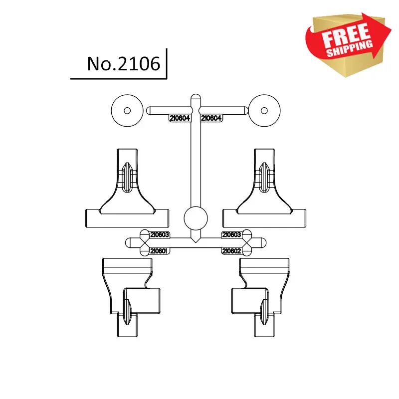 

Radio control RC Car CROSSRC TC6 suspension arm 2106 CS-97400773