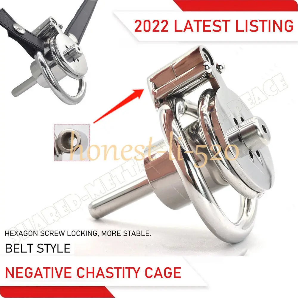 Новая маленькая мужская клетка целомудрия Sissy Negative перевернутый пояс связывание