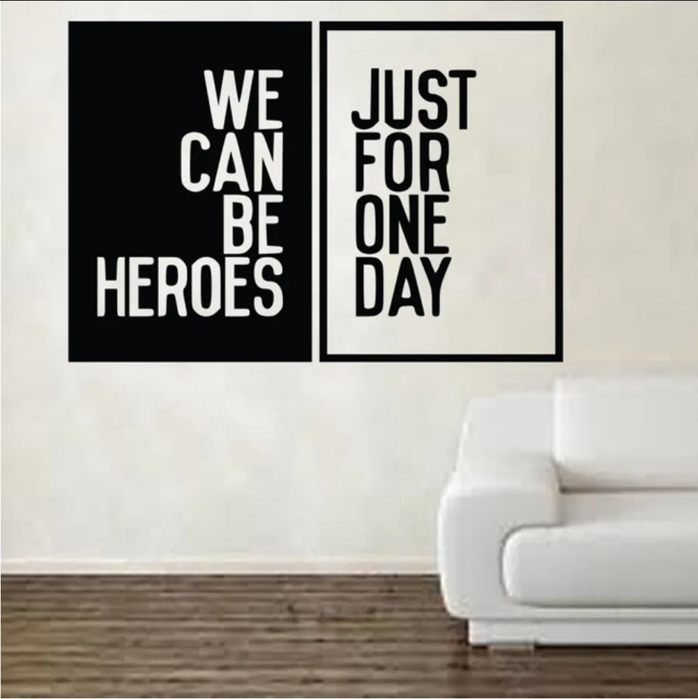 

we can be heroes Wall Sticker Decal Decor Mural Wallpaper removable Customized personized sticker