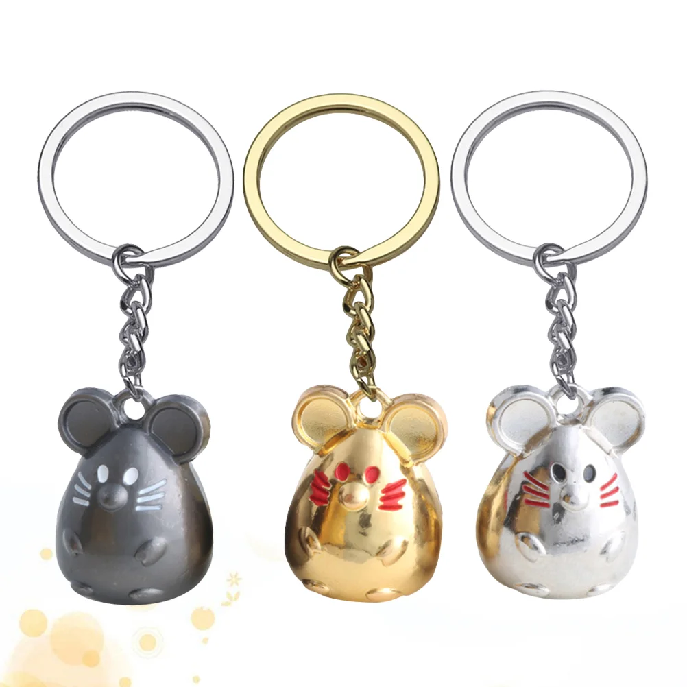 

Rat Keychain Key Gift Year Charm Zodiac Mouse Chain New Holder Animal Favor Party Bff Lunar Graduation Couple Souvenir Chinese