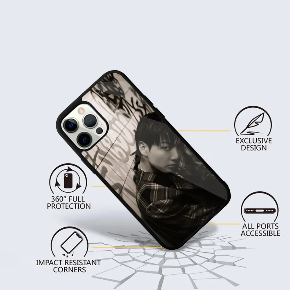 Чехол для телефона Kpop J-JungkookS Never Let Go iPhone 16 15 14 13 12 11 Plus Pro Max Mini Magsafe с магнитной