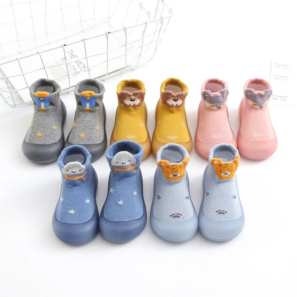 

Baby Shoes Kids Soft Rubber Sole First Walkers Children Sock Shoes Non-slip Floor Socks Toddler Sock Shoes 0-4Y Boy Girl Booties