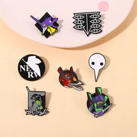 sci fi robot anime enamel pin mecha warrior eva cartoon brooches metal badge pin accessories send followers in batches
