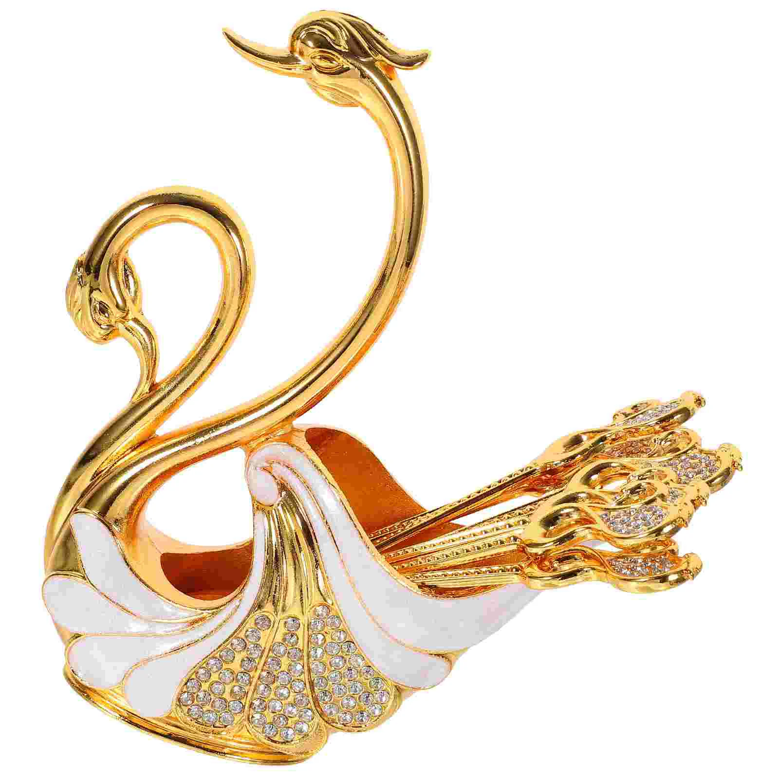 

1 Set Metal Coffee Spoon Swan Molding Organizer Coffee Dessert Sugar Spoons