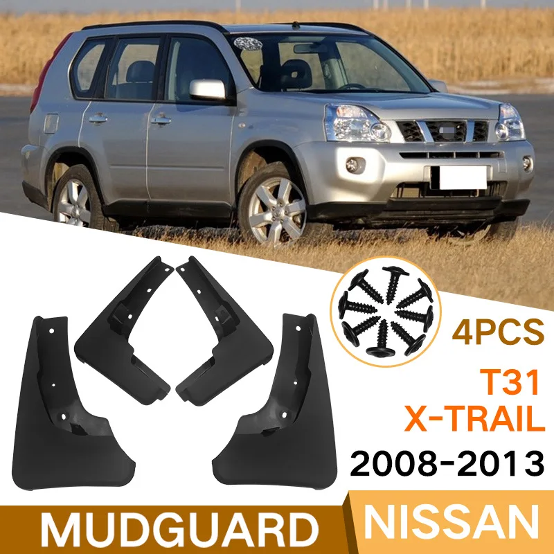 

MudFlaps FOR NISSAN X-Trail T31 2008-2013 carSplash Guards Fender Set Parts Front Rear special No punchingAutomotive Accessories