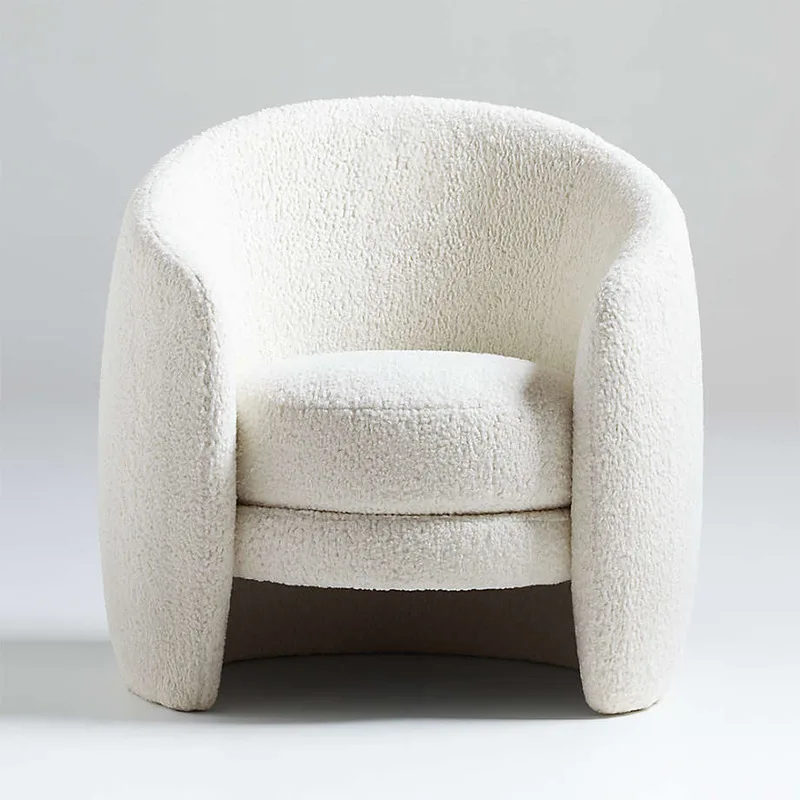 

Nordic light luxury lamb wool lounge chair simple modern living room balcony bedroom sofa chair new fashion lazy chair