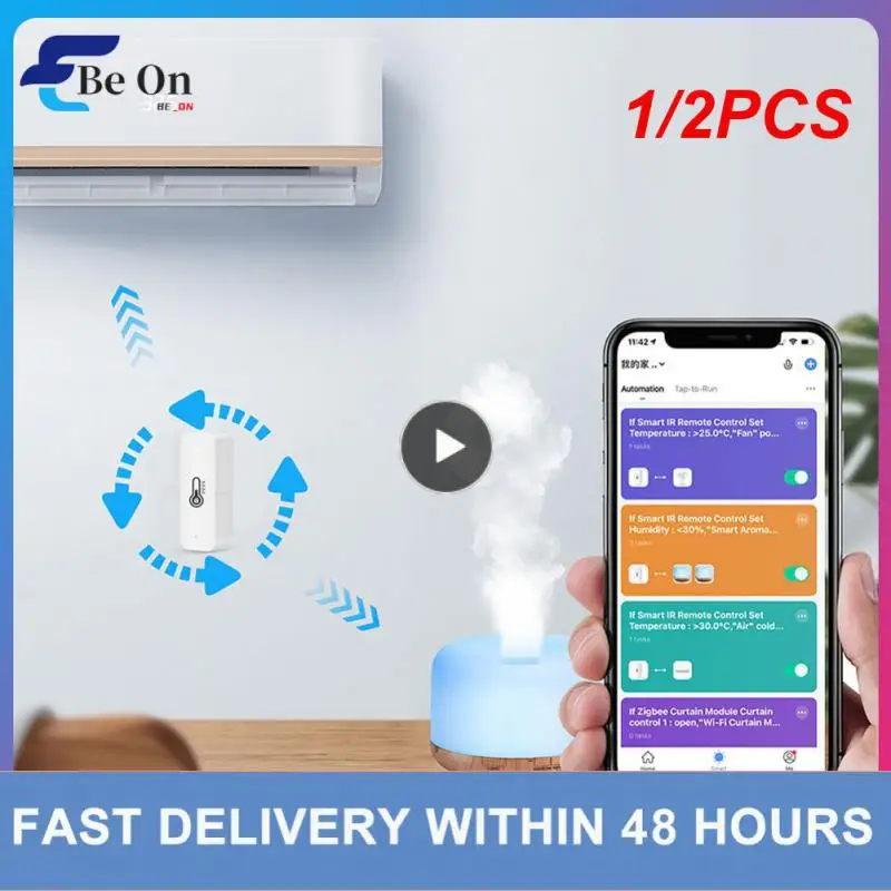 

Умный Wi-Fi датчик температуры и влажности Tuya Smart Wifi, 1/2 шт.