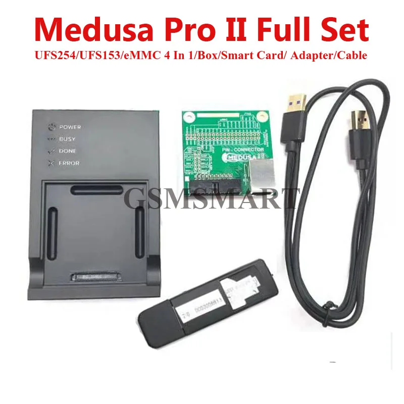 Полный комплект Medusa Pro II 2025 г. / коробка 2 с адаптером гнезда eMMC + UFS BGA 254 153