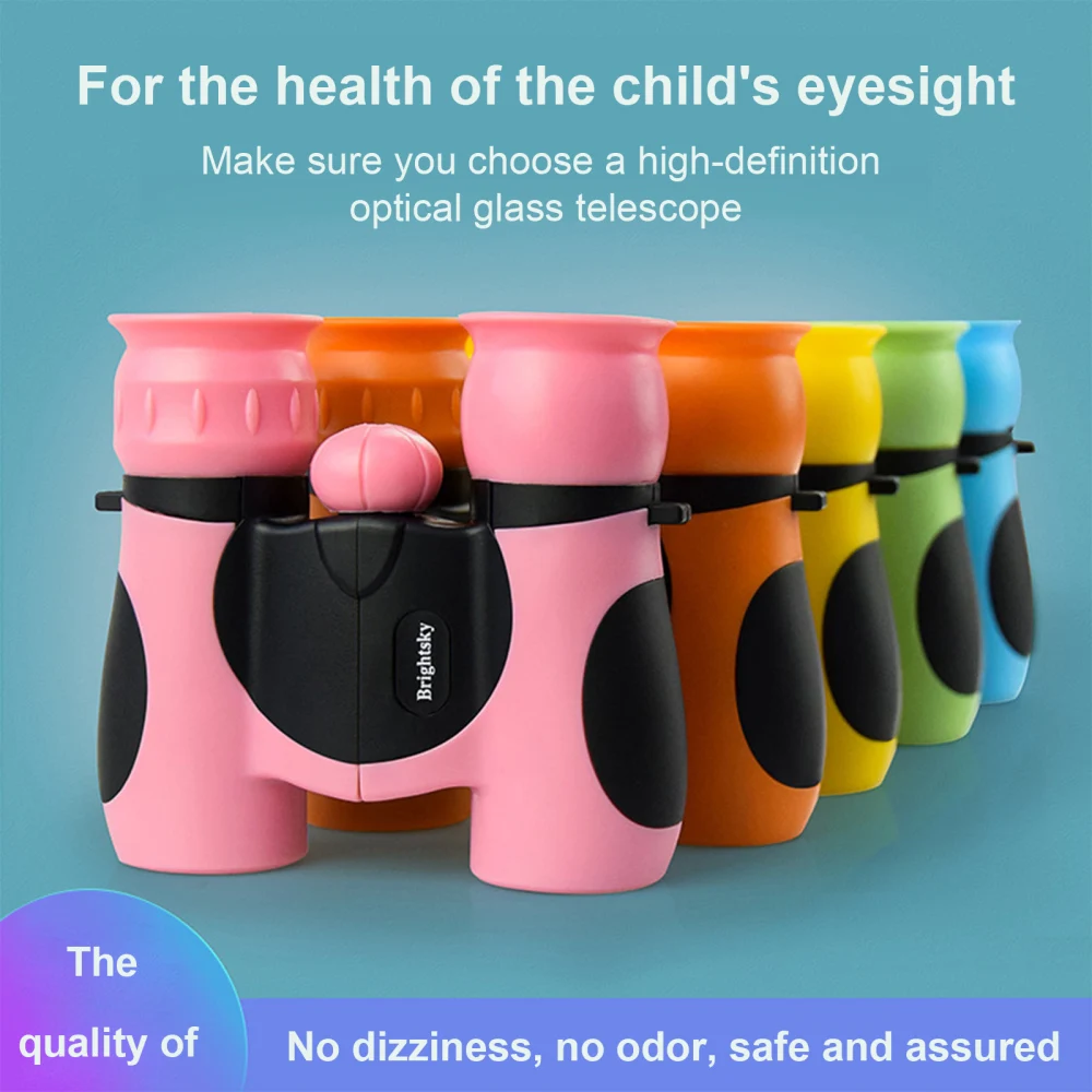 

Kids Binoculars Gifts Kids Early Learning Educational Rubber Binoculars Outdoor Mini Kids Telescope for Travel Toy