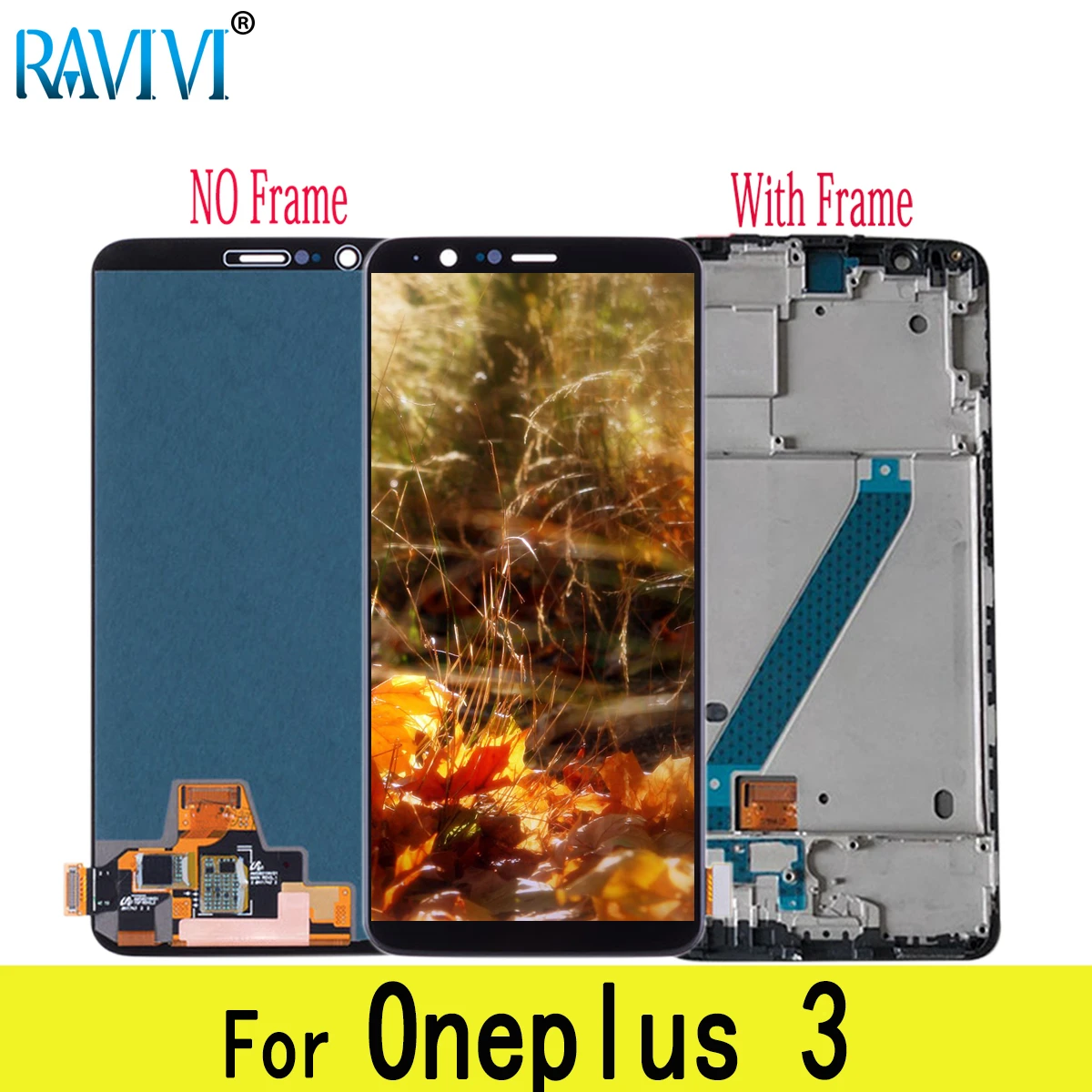 Версия для ЕС, ЖК-дисплей для Oneplus 3, ЖК-дисплей A3000, A3003 кодирующий преобразователь сенсорного экрана в сборе, замена с рамкой для Oneplus3