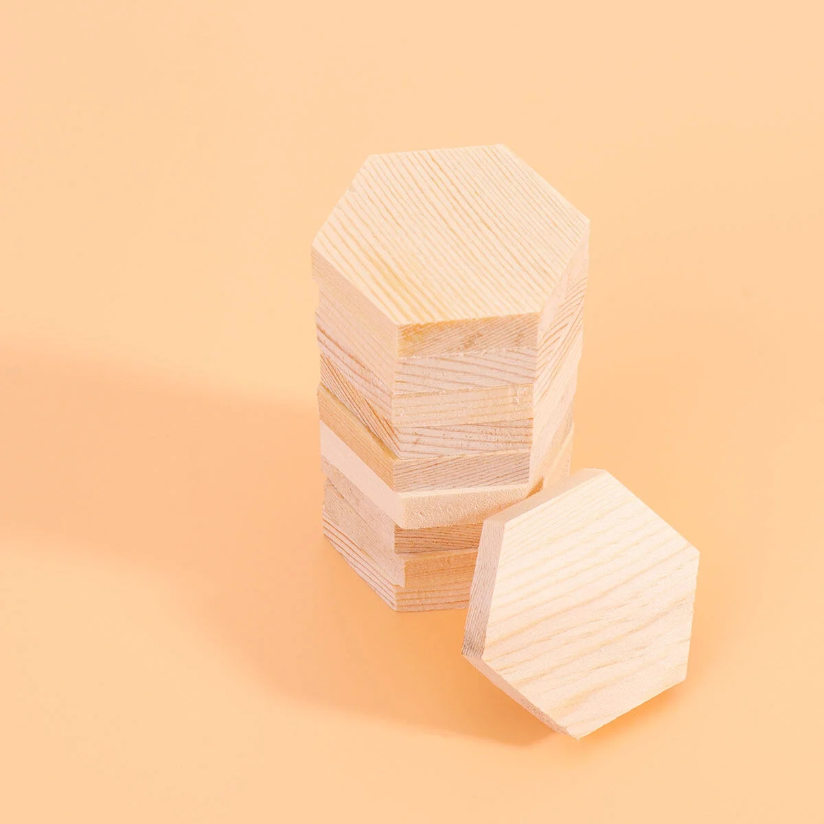 

10Pcs Wooden Pieces Hexagon Honeycomb Wood Chips Unfinished Wood Mosaic Tile Wood Hexagon Cutout Wood Block Plank for DIY