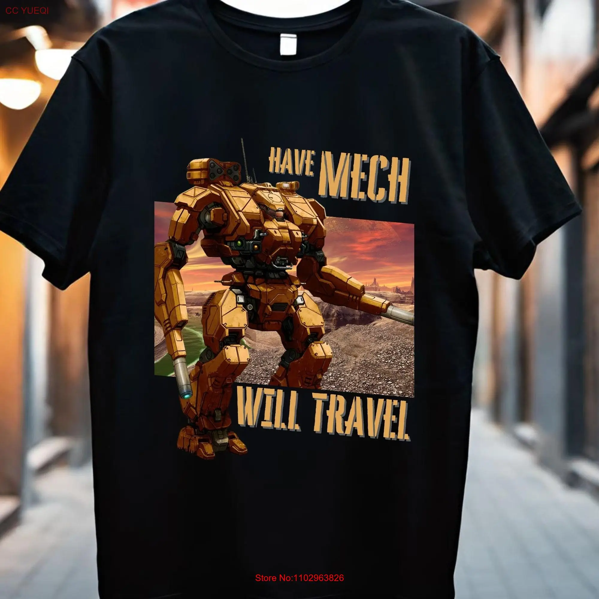 Футболка Mech Will Travel с длинным или коротким рукавом