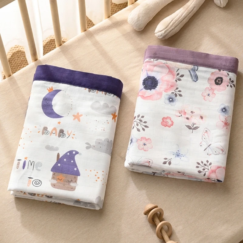 

Cotton Baby Muslin Swaddle Blanket Soft Baby Quilts for Infant Super Comfortable Newborn Wrap Stroller Cover