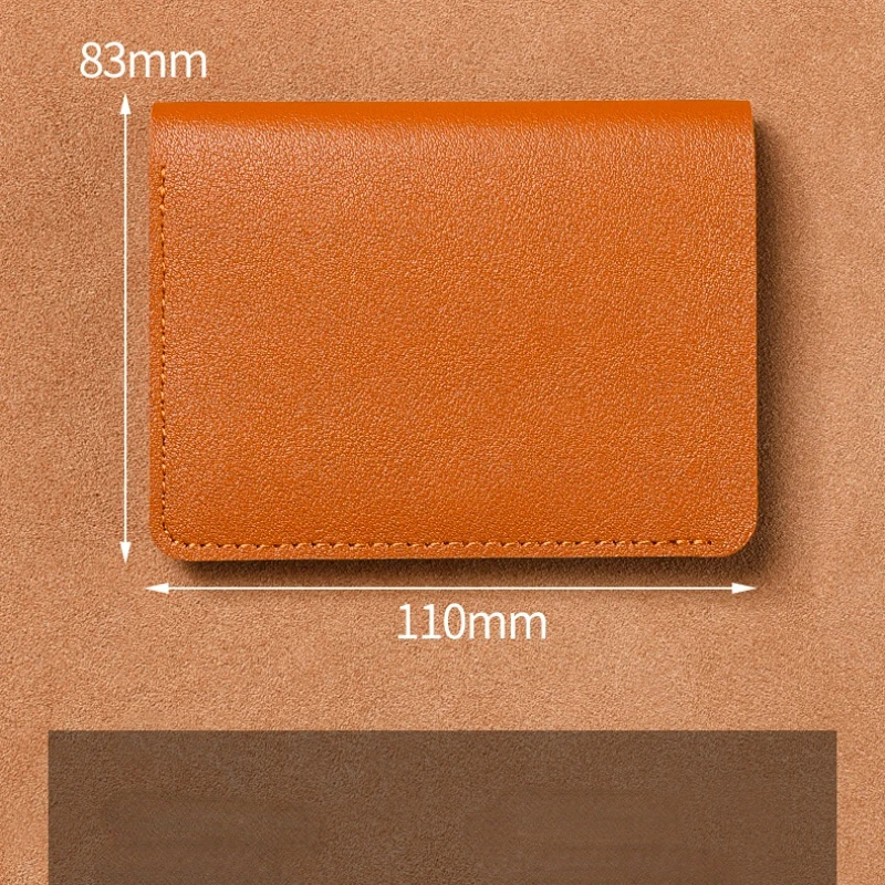Women's Small Wallet Short 2023 New Simple Mini Leather Wallet Card Bag Thin Folding Money Clip Driver's License Pieces Set