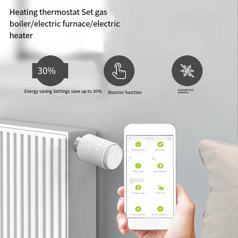 Привод радиатора Tuya Smart Zigbee термостатический клапан с дистанционным управлением