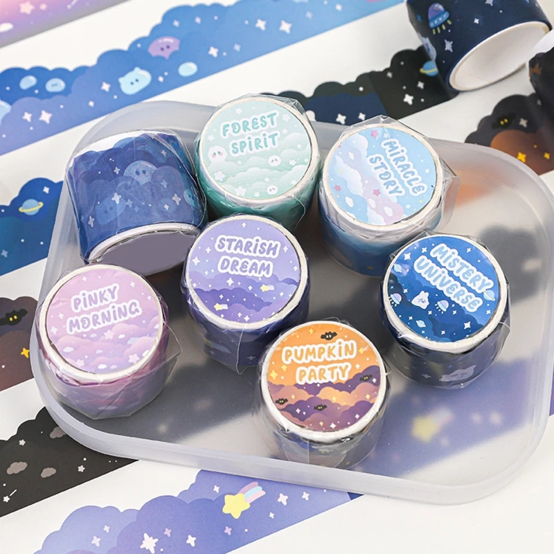 

Скотч Washi неправильной формы, эстетическая Маскировочная лента для детей, «сделай сам», скрапбукинг