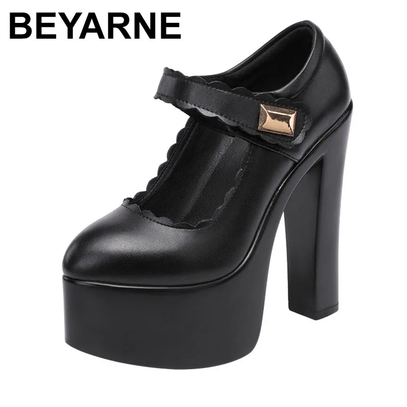 Женские туфли на квадратном каблуке 15 см маленькие размеры 32-43