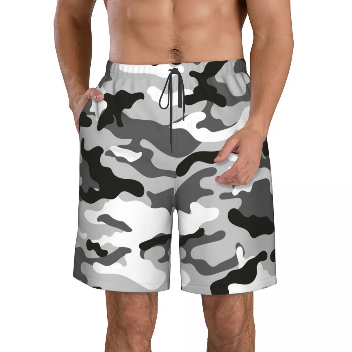 Quick Dry Summer Mens Beach Board Shorts Briefs For Man Swim Trunks Swimming Shorts Beachwear Camouflage Pattern For Army