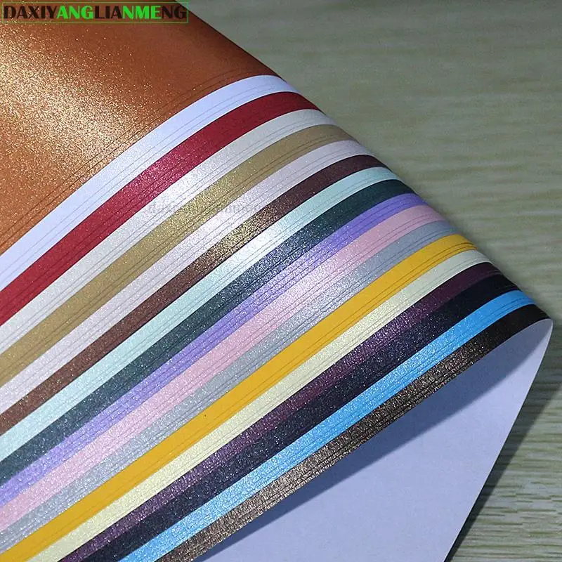 

[ 100pcs A3 A4 Size THICK 120gsm ] SINGLE Sided Painted Pearl Paper Colored WHITE Backside , DIY Gift Packing Paper