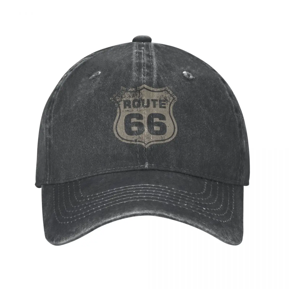 

America Highway Route 66 Unisex Baseball Cap Distressed Washed Hats Cap Retro Outdoor Workouts Adjustable Sun Cap