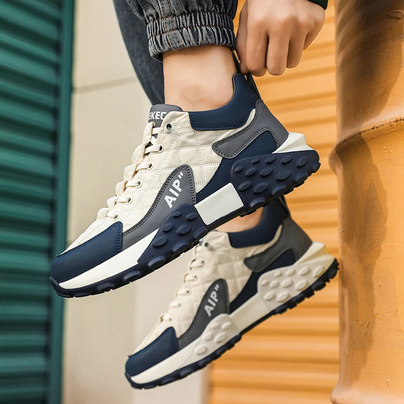 Men Leather Casual Shoes Unisex Higher Bottom Lightweight Waterproof Sneakers for Male Hot Sale Fashion Men Shoes Free Shipping