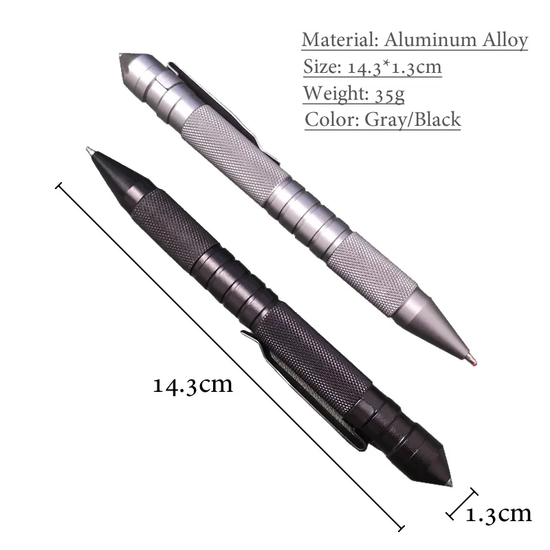 Портативная многофункциональная тактическая ручка 3-в-1, алюминиевая аварийная ручка для самообороны, EDC инструмент для защиты на открытом воздухе, выживания, самоспасения (art.: 3920c541052ba) - 3920c541052ba