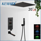 Смеситель для душа KEMAIDI с ЖК-дисплеем, 20 дюймов, черный цвет
