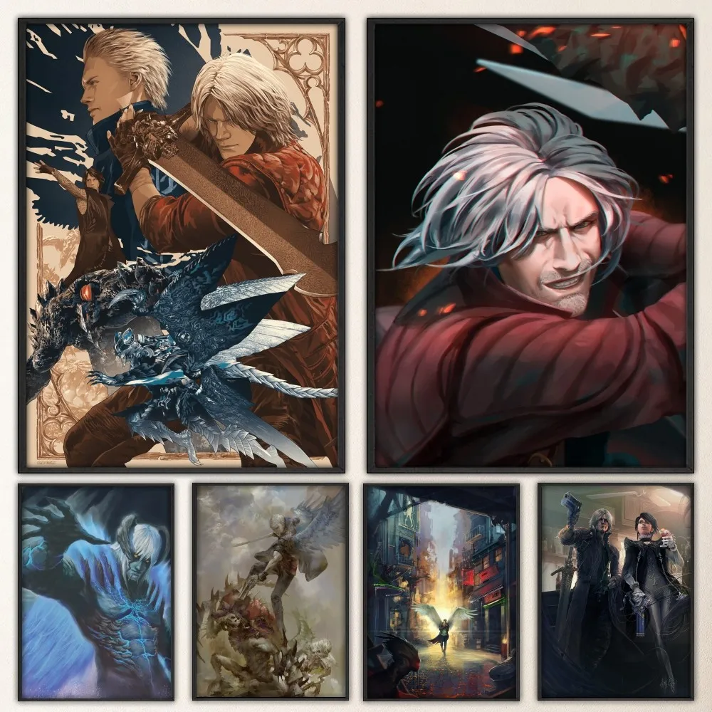 D-Devil M-May Cry 5 Постер необычная Наклейка на стену для гостиной бара винтажная