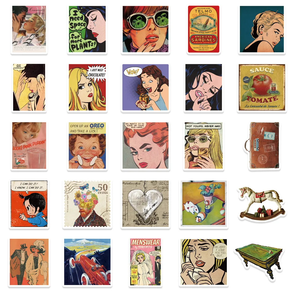 Рисунок 3 - Стикеры в стиле ретро с изображением девушек