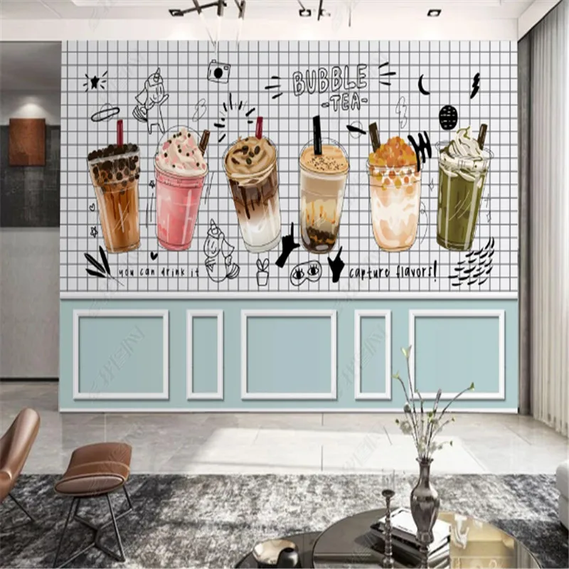 Настенная бумага в скандинавском стиле с ручной росписью абстрактный 3d-фон