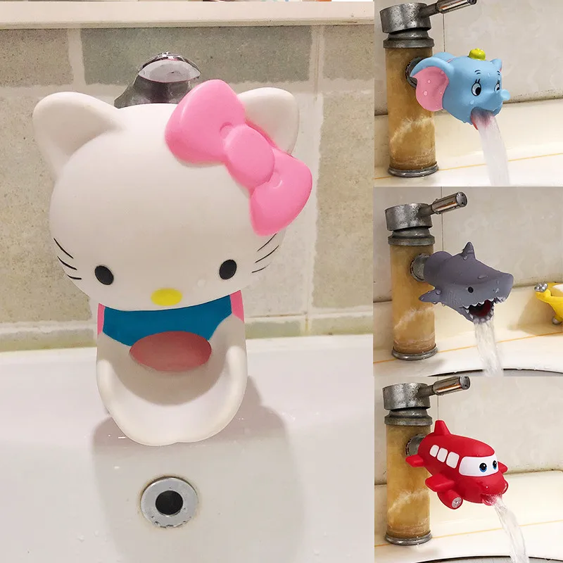 

Kawaii Anime Sanrioed Kittly My Melody Faucet Extender Bathroom Anti-Splash Filter Hand Sanitizer Extended Sink Baby Toys