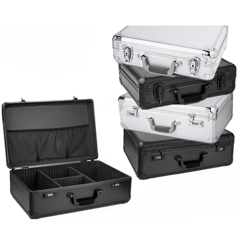 Aluminum Tool Case Suitcase Toolbox File Bag Impact Resistant Safety Equipment Camera Box Sample Display Toolbox With Foam